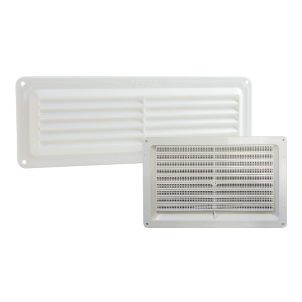 Rejilla ventilación plastico blanco ABS redonda empotrar 118mm FEPRE